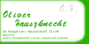 oliver hauszknecht business card
