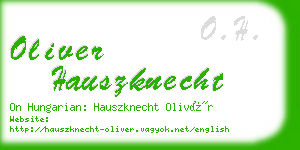 oliver hauszknecht business card